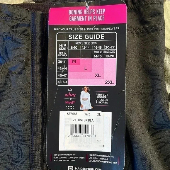 MAIDENFORM size XL 14/16 WAISTNIPPER BLACK NEW - Picture 5 of 5